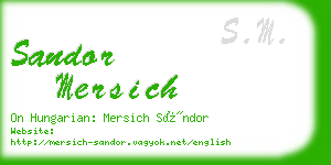 sandor mersich business card